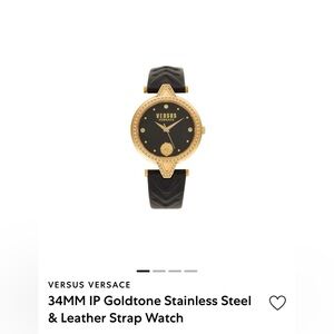 NWT Versus Versace Watch — Stainless Steel & Leather